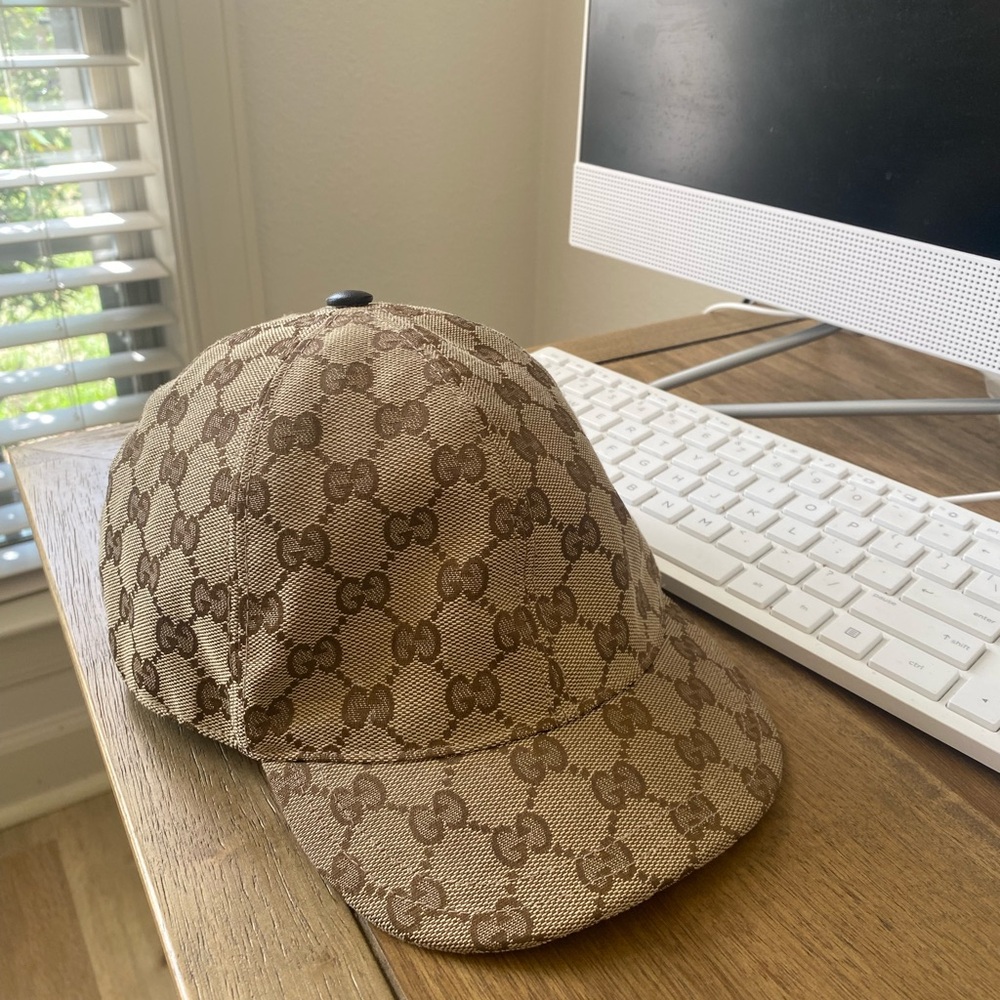 Gucci Brown Monogram Hat